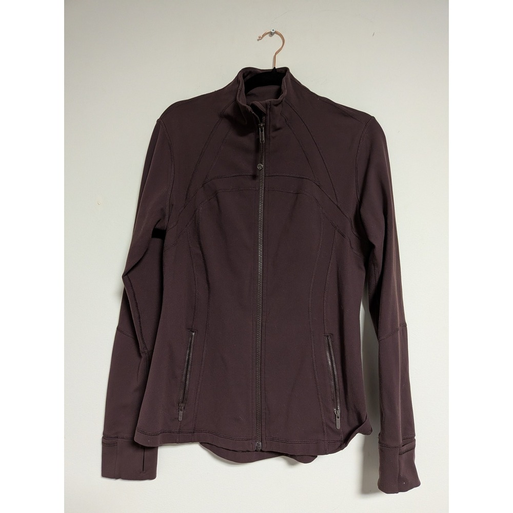 Lululemon Define Jacket Luon Dark Espresso Brown Full Zip Size 12 LW4H98S
